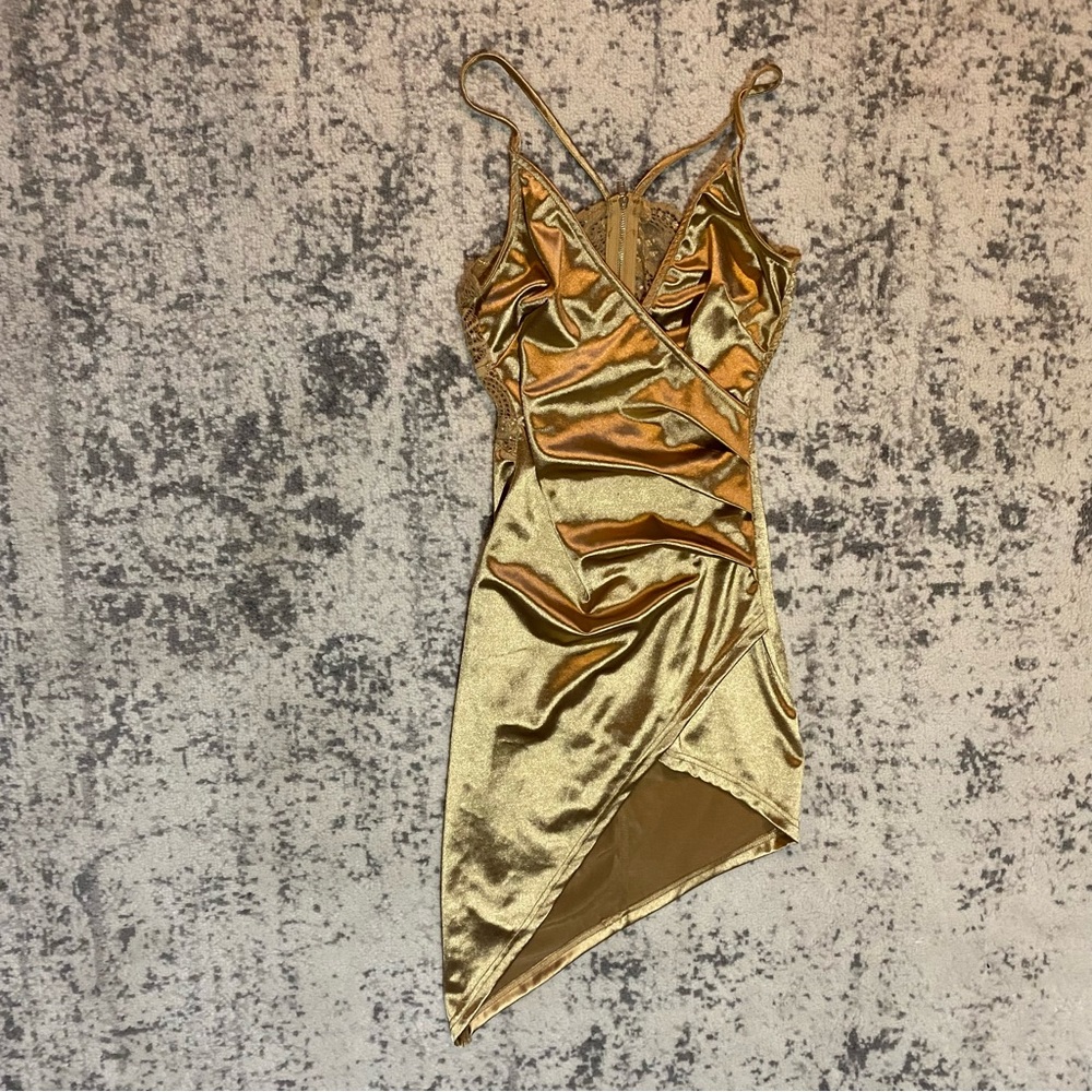 NWT! Fashion Nova Satin Wrap Dress